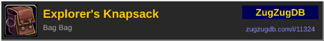 Explorer's Knapsack: forum signature banner