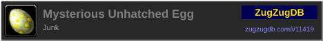 Mysterious Unhatched Egg: forum signature banner
