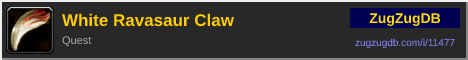 White Ravasaur Claw: forum signature banner
