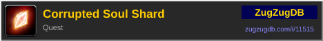 Corrupted Soul Shard: forum signature banner