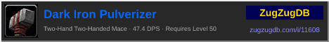 Dark Iron Pulverizer: forum signature banner