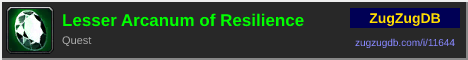 Lesser Arcanum of Resilience: forum signature banner