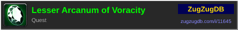 Lesser Arcanum of Voracity: forum signature banner