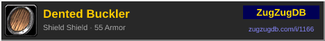 Dented Buckler: forum signature banner