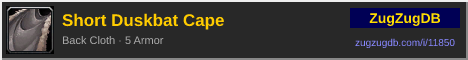 Short Duskbat Cape: forum signature banner
