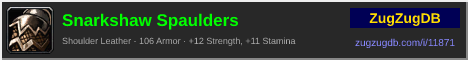 Snarkshaw Spaulders: forum signature banner