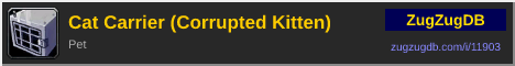 Cat Carrier (Corrupted Kitten): forum signature banner