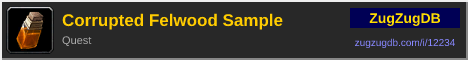 Corrupted Felwood Sample: forum signature banner