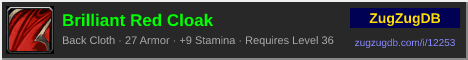 Brilliant Red Cloak: forum signature banner