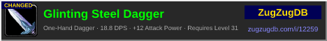 Glinting Steel Dagger: forum signature banner