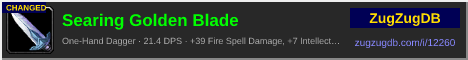 Searing Golden Blade: forum signature banner