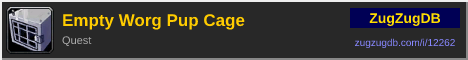 Empty Worg Pup Cage: forum signature banner
