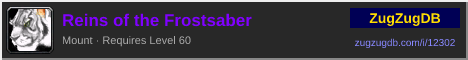 Reins of the Frostsaber: forum signature banner