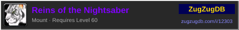 Reins of the Nightsaber: forum signature banner