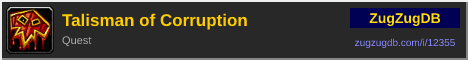 Talisman of Corruption: forum signature banner