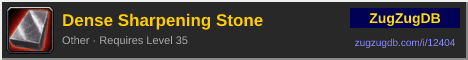 Dense Sharpening Stone: forum signature banner