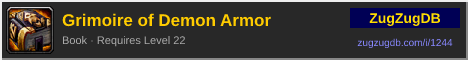 Grimoire of Demon Armor: forum signature banner