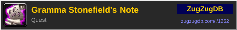 Gramma Stonefield's Note: forum signature banner