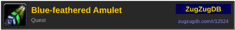 Blue-feathered Amulet: forum signature banner
