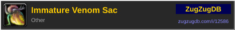 Immature Venom Sac: forum signature banner