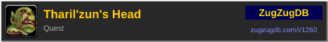 Tharil'zun's Head: forum signature banner