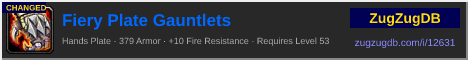Fiery Plate Gauntlets: forum signature banner