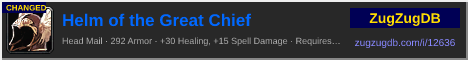 Helm of the Great Chief: forum signature banner