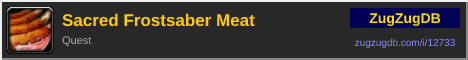Sacred Frostsaber Meat: forum signature banner