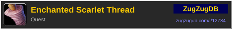 Enchanted Scarlet Thread: forum signature banner
