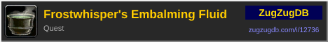 Frostwhisper's Embalming Fluid: forum signature banner