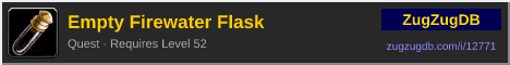 Empty Firewater Flask: forum signature banner
