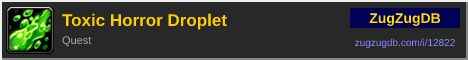 Toxic Horror Droplet: forum signature banner