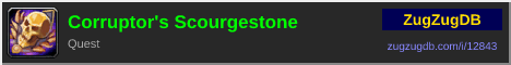 Corruptor's Scourgestone: forum signature banner