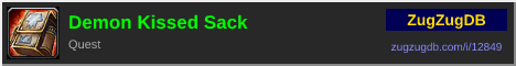 Demon Kissed Sack: forum signature banner