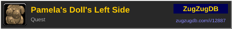 Pamela's Doll's Left Side: forum signature banner