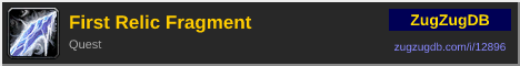 First Relic Fragment: forum signature banner