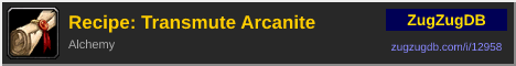 Recipe: Transmute Arcanite: forum signature banner