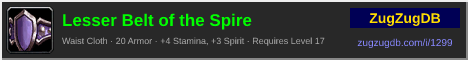 Lesser Belt of the Spire: forum signature banner