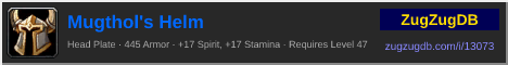 Mugthol's Helm: forum signature banner