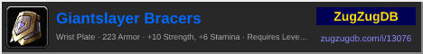 Giantslayer Bracers: forum signature banner