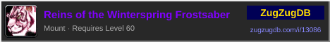 Reins of the Winterspring Frostsaber: forum signature banner