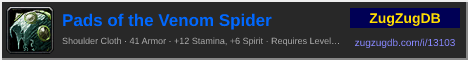 Pads of the Venom Spider: forum signature banner