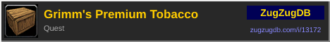Grimm's Premium Tobacco: forum signature banner