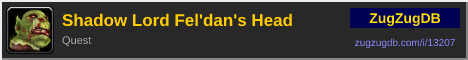 Shadow Lord Fel'dan's Head: forum signature banner
