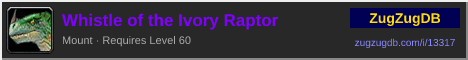 Whistle of the Ivory Raptor: forum signature banner