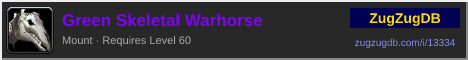 Green Skeletal Warhorse: forum signature banner