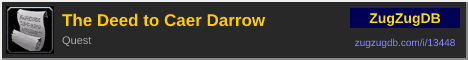 The Deed to Caer Darrow: forum signature banner