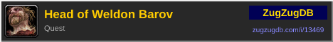 Head of Weldon Barov: forum signature banner