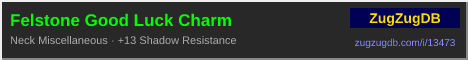 Felstone Good Luck Charm: forum signature banner
