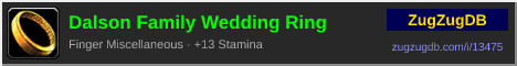 Dalson Family Wedding Ring: forum signature banner
